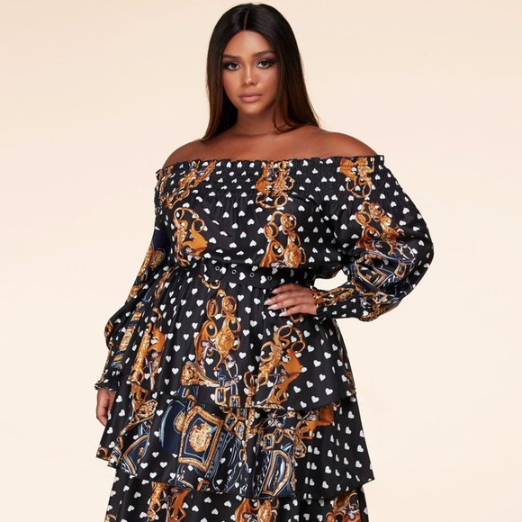 NWT Plus Size Off Shoulder Maxi Dress - Picture 7 of 8